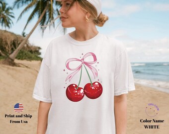 Summer Cherry Comfort Colors® Shirt, Cute Cherry Shirt, Fresh Fruit Shirt, Vintage Cherry Shirt, Summer Shirt, Food Lover Tshirt, Cherry Tee