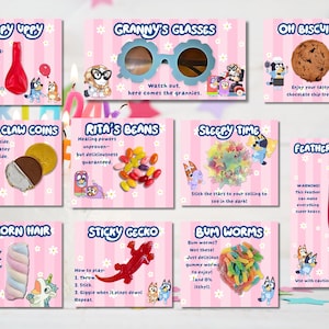 Editable Bluey Party Favors Printable Template,10  Bluey favor labels, Bluey Party Decor Tags Personalised/Customizable Bluey Thank you note