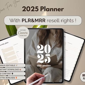 2025 digital planner, PLR Planners, MRR Digital Planner, Plr Journal, Plr Digital Product, Dfy Content, Plr Notebook, Mrr Digital Products