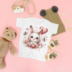 Lapin mignon de Pâques Png, conception d'oeufs de Pâques Png, conception d'oeufs de Pâques, cadeau de Pâques, coeur amour Png, Pâques bébé enfants SVG jpeg téléchargement numérique