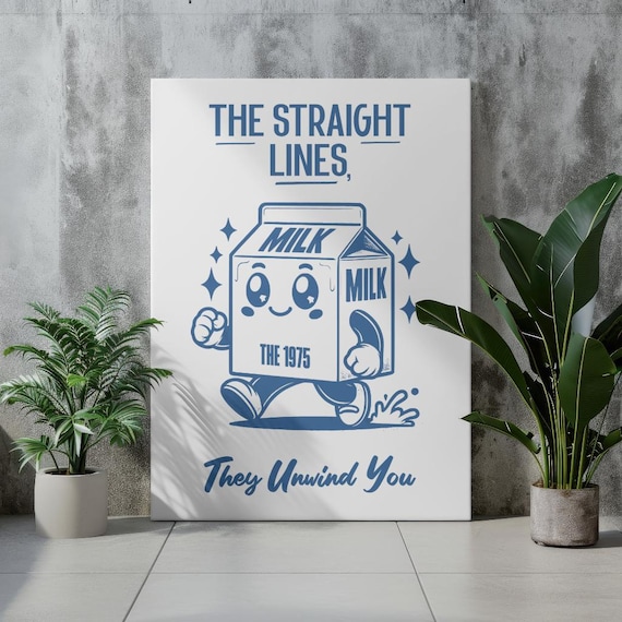 The 1975 Milk Poster Aesthetic Room Decor Minimal Wall Art