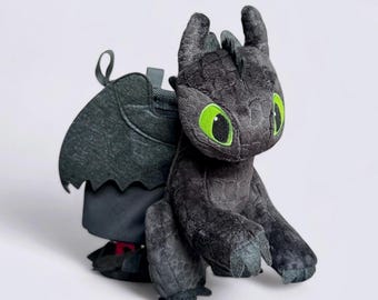 Toothless Dragon Chalk Bag: Handmade Climbing Bouldering Accessory