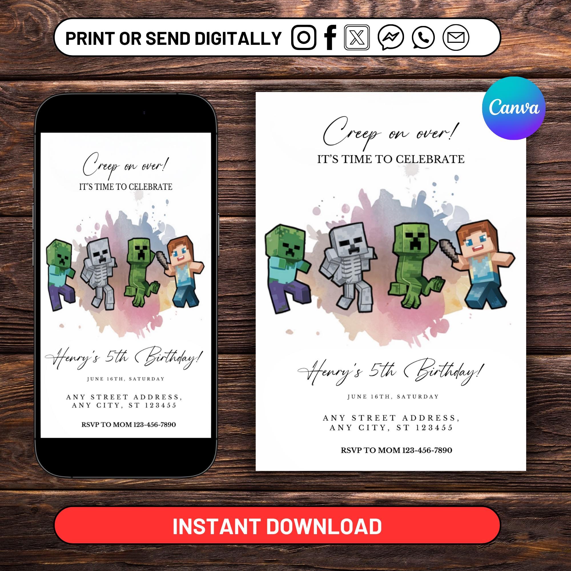 Mobile & Print Invite