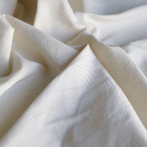 Unbleached Cotton Canvas Fabric 12oz - Cotton Canvas Fabric - Raw Fabric by the Yard - Best For Bags and Printing - Heavy Weight Canvas