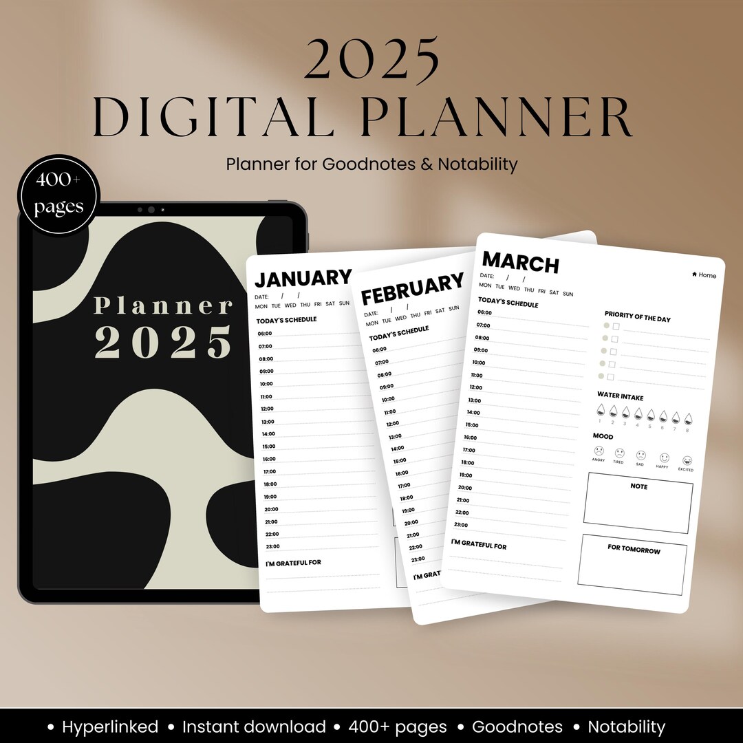 Digital Planner 2025 for Goodnotes and Notability Daily, Monthly ...