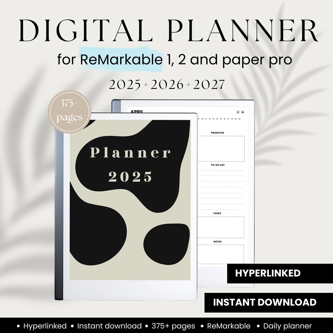 Remarkable Paper Pro Yearly Planner for 2025 2026 2027 Digital Planner ...