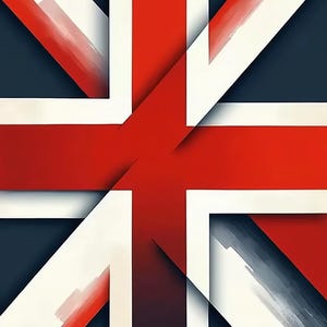 Modern Union Jack Digital Download Abstract UK Flag Art
