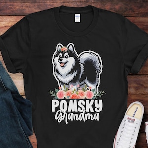 Pomsky Grandma T-Shirt | Funny Pomsky Dog Shirt | Gift for Pomsky Dog Owners | Pomsky Dog Lover Gift Idea