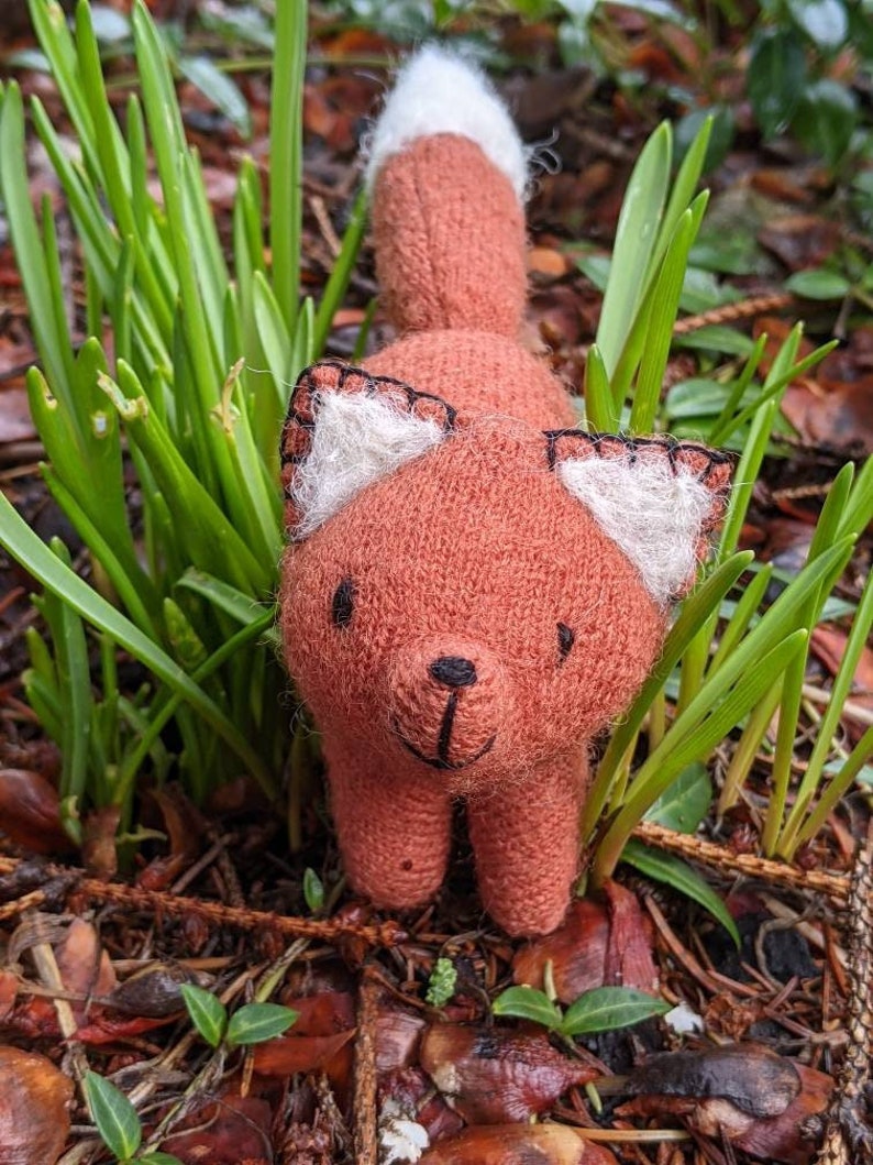 toy fox, waldorf fox,stuffed animal, all natural toy, eco friendly fox, red fox, fibre art image 1