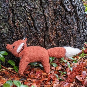 toy fox, waldorf fox,stuffed animal, all natural toy, eco friendly fox, red fox, fibre art image 6