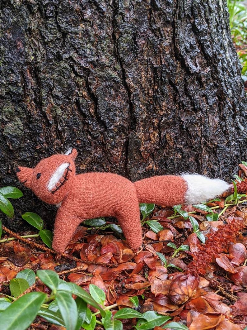 toy fox, waldorf fox,stuffed animal, all natural toy, eco friendly fox, red fox, fibre art image 6