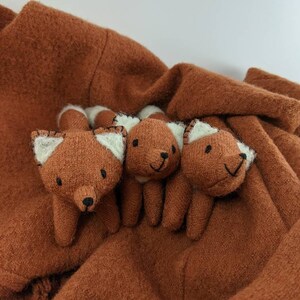 toy fox, waldorf fox,stuffed animal, all natural toy, eco friendly fox, red fox, fibre art image 7