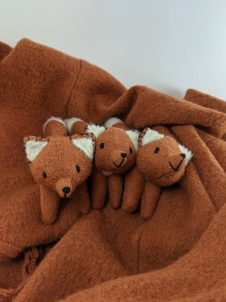 toy fox, waldorf fox,stuffed animal, all natural toy, eco friendly fox, red fox, fibre art image 7