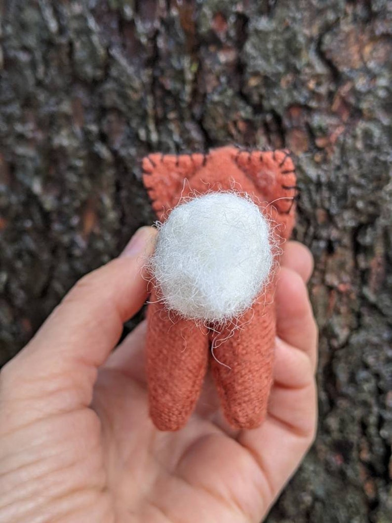 toy fox, waldorf fox,stuffed animal, all natural toy, eco friendly fox, red fox, fibre art image 4