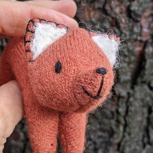 toy fox, waldorf fox,stuffed animal, all natural toy, eco friendly fox, red fox, fibre art image 3