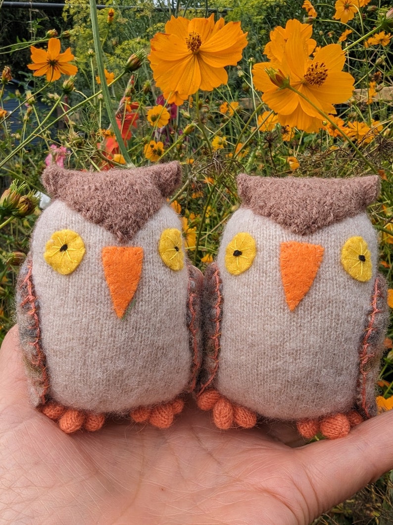 jouet waldorf, hibou en peluche, animal en peluche, jouet en peluche, hibou waldorf, hibou naturel mignon, oiseau jouet, image 4