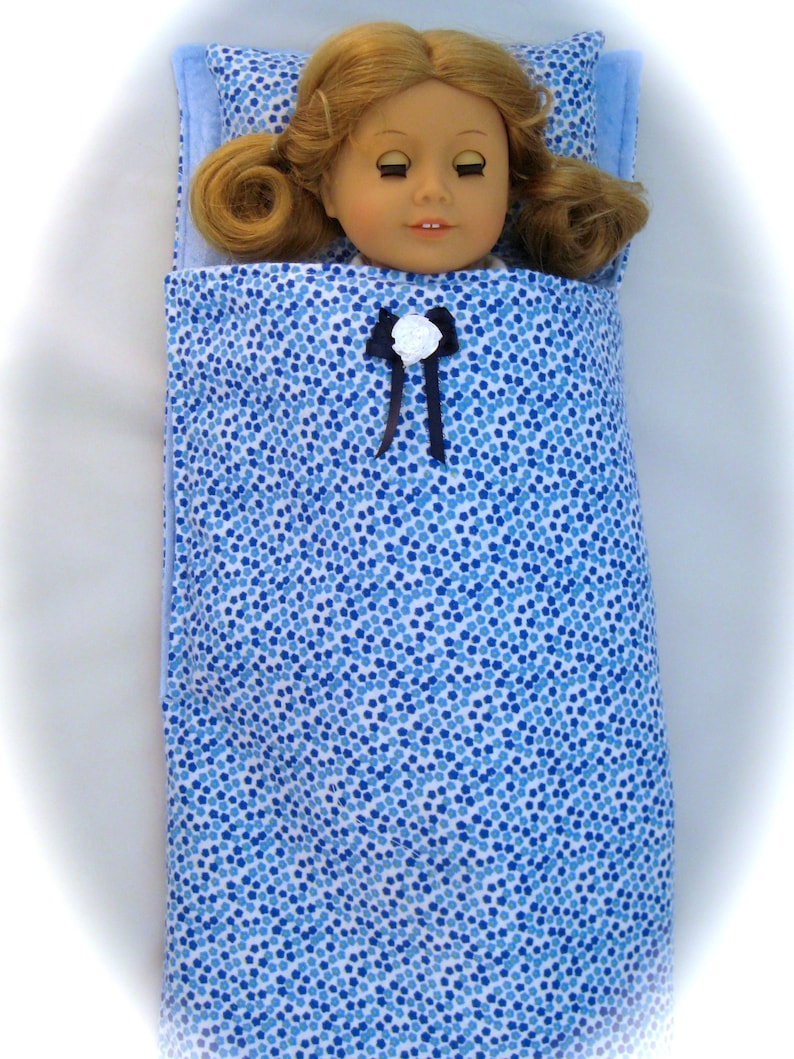 American Girl sized Blue Sleeping Bag fits all 18 dolls Etsy