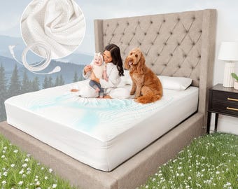Fitted Grounding Sheets for Earthing, 5% Silver Fiber + Certified Organic Cotton for Better Sleep and Pain Relief. 400TC, Deep 15 in Pocket