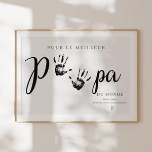 Poster stampabile per papà - Regalo per papà - Poster decorativo - Impronta della mano o del piede del bambino - Originale - File PDF