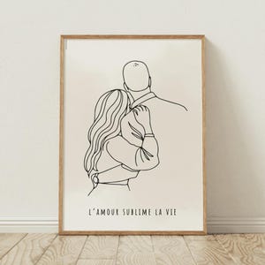 Sublime Couple Poster - Printable Gift - Lovers - You and Me - Minimalist - Valentine's Day Decoration - PDF File