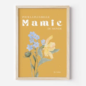 Grandma Flowers Printable Poster - Gift for Grandma - Grandmothers Day - Printable Gift - Trendy - PDF File