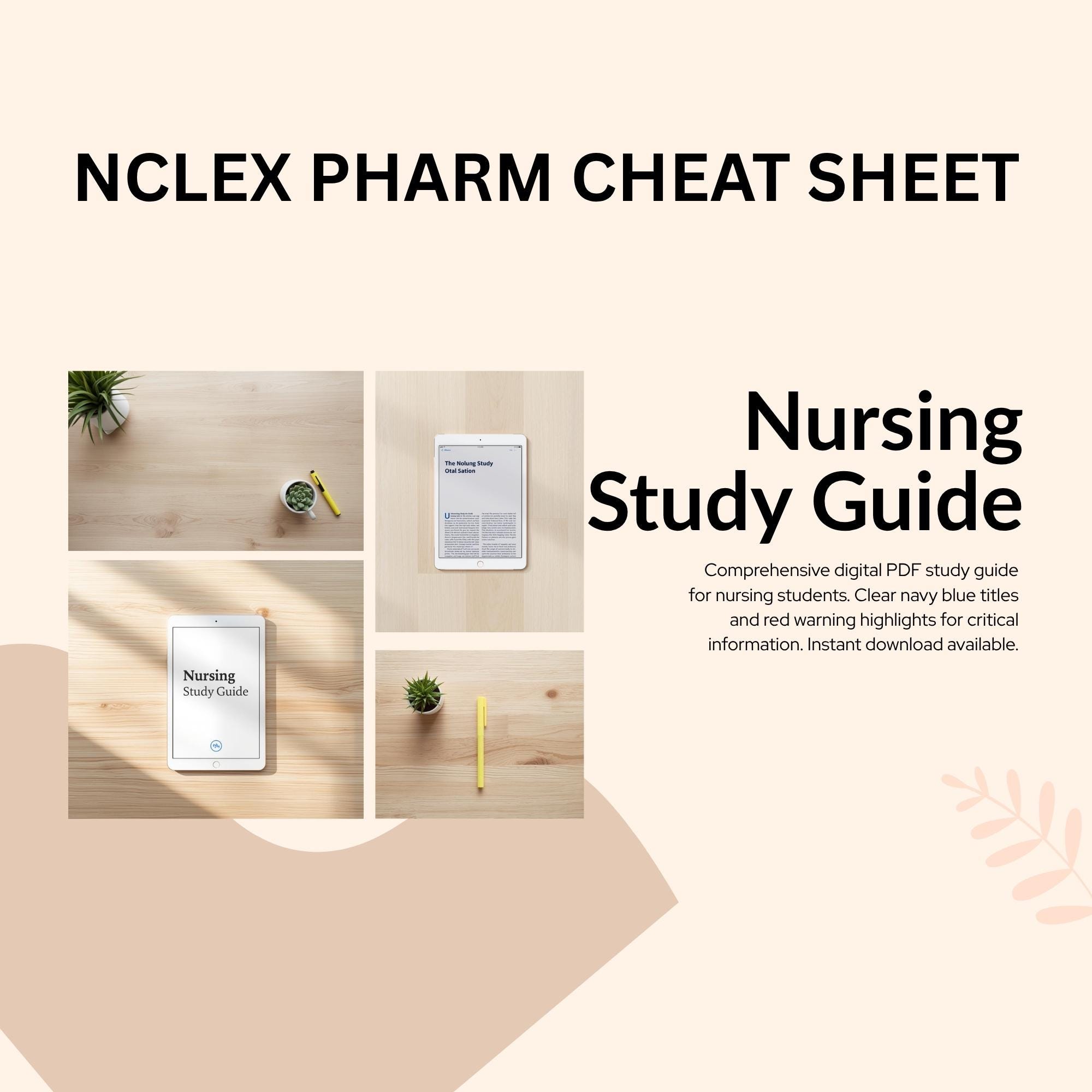 NCLEX Pharmacology Cheat Sheet 2026 | Nursing School Study Guide | Drug ...