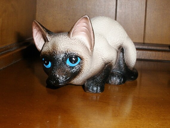 Lefton Seal Point Siamese Cat Kitten Figurine Lefton No 5125 Etsy