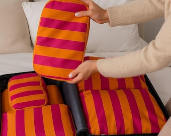 Compression Packing Cubes: 6-Piece Travel Luggage Organisers