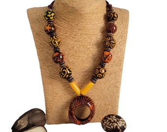 Leoness tagua tribal necklace unisex