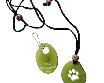 Jewelry set for dog parents/Dog TAG/ Paw NECKLACE// Dog lovers gifts/For charity/Rescue Parents JEWEL /Jewelry set for dog and human