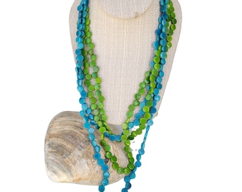 Ocean Waves tagua nut layers necklace beachi nspired eco jewelry/Anniversary Gifts for her