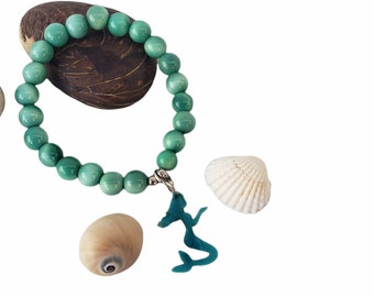 Mermaid Tagua bracelet/shell bracelet/beach jewelry/tagua bracelet/ Marine life bracelets/ecofriendly jewelry