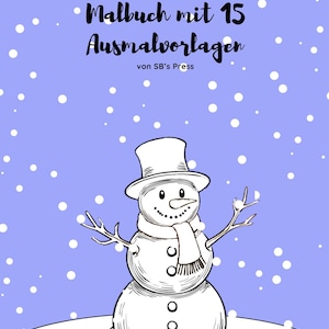 Coloring Pages (PDF Download): Winter and Christmas (15 Coloring Pages)