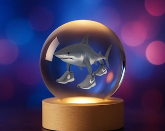 3D LED Crystal Ball Italian Brainrot Tralalelo Tralala