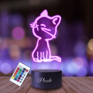 Nachtlampje 3D Leuke Cartoon Kat Gepersonaliseerde Lamp