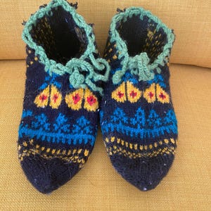 Hand-Knitted Cotton Socks – Cozy & Comfortable for Winter Days at Home