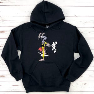 Sudadera con capucha "Lucky Cowboy Shooting Skills", divertida sudadera de animación vintage de Cowboy Luke, serie western de dibujos animados, regalo de cumpleaños de vaquero