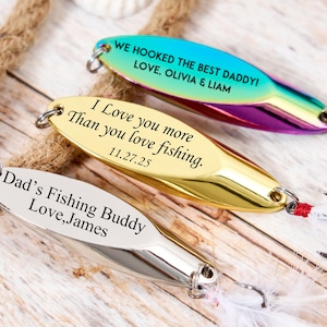 Personalized Engraved Fishing Lure,Fishing Gifts For Him,Custom Gift,Gift For Boyfriend, Fathers Day Gift, Retirement Gift For Daddy