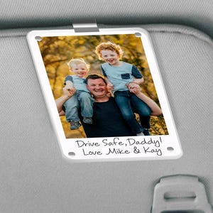 Dad Gifts Custom Photo Car Visor Clip,Personalized Father&#39;s Day Gift For Him,Unique Gift For Daddy From Son Or Daughter,Sentimental Keepsake