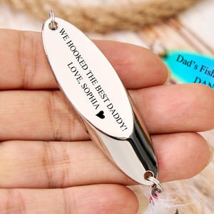Custom Fishing Lures,Personalized Engraved Fish Hook,Father&#39;s Day Gifts For Dad,Uncle, Husband,Anniversaries,Retirement Gift,Fisherman Gifts