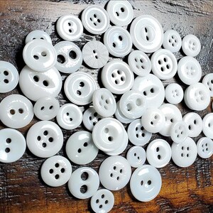 Antique/Vintage White China Buttons