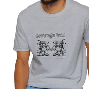 Beverage Bros T-Shirt - Fun Cartoon Drink Character T-shirt - Cool Unisex T-shirt - Gift for Him & Her - Gift for Brothers - Cool T-shirt