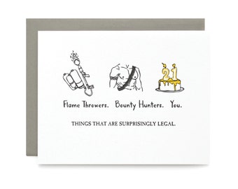 Legal Birthday - letterpress card