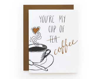 Cup of Coffee - letterpress card