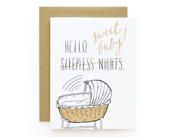 Sweet Baby - letterpress card