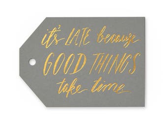 Good Things - set of 6 letterpress tags