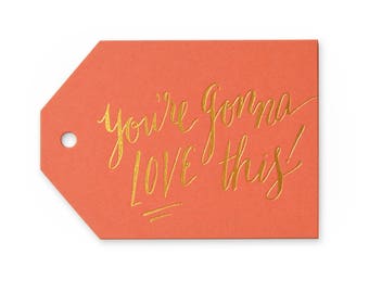 Gonna Love This - set of 6 letterpress tags