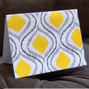 Ikat boxed set of 6 letterpress cards image 3