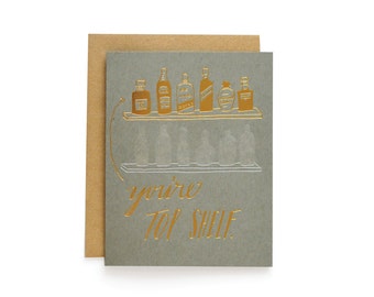 Top Shelf - letterpress card