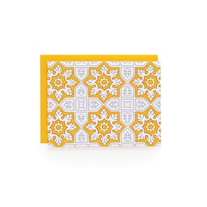 Pakistani Tile - single letterpress card